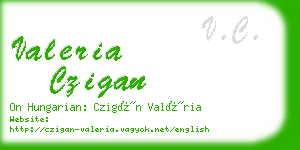 valeria czigan business card